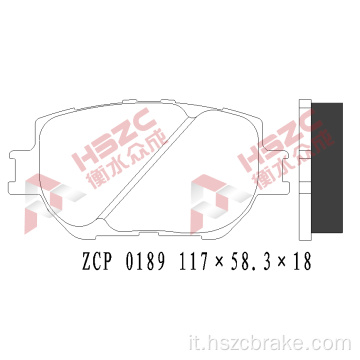 Brake ceramica per auto FMI D1733 per Toyota